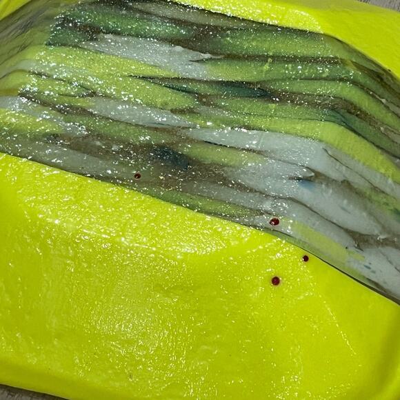 Fused Glass Decorative Square Bowl Dish Yellow 7 1/4” x 7 1/4” - Picture 7 of 7